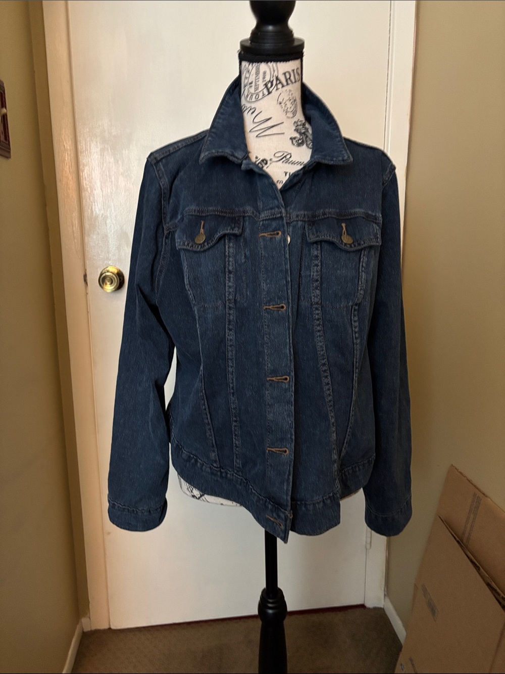 Jessica Simpson Classic Dark Blue Denim Jacket - Women's